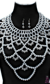 “Zara” Crystal Bead Pearl Necklace and Earring Set