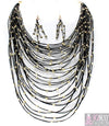 “Zara”  Layered Necklace and Earring Set