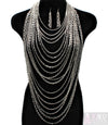 'Kimora'  Multi Layered Body Chain  and Earring Set