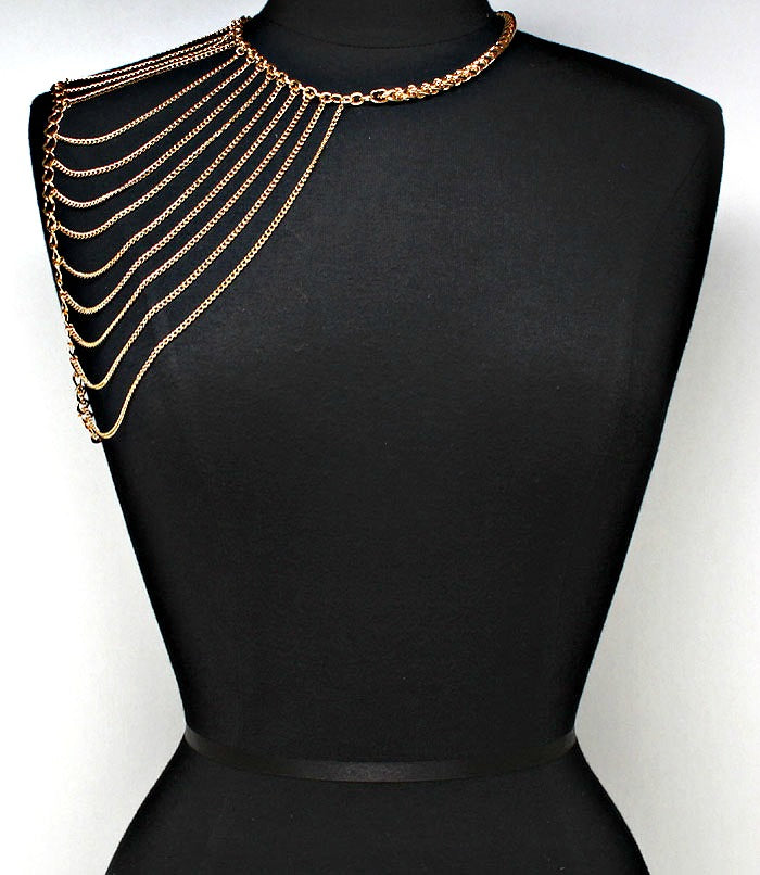 "Rihanna" Multi Layered Shoulder Body Chain.
