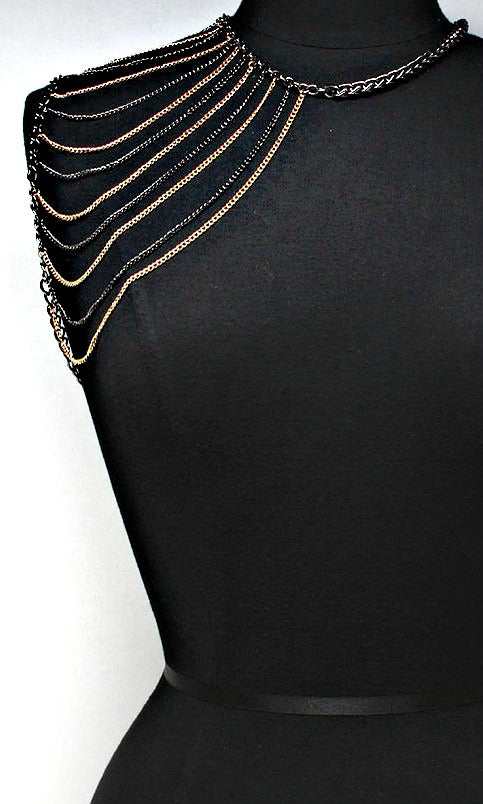 "Rihanna" Multi Layered Shoulder Body Chain.