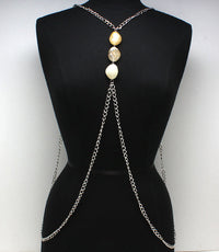 'ZARA'  SILVER BODY CHAIN