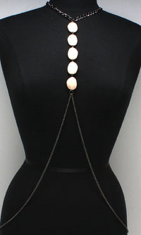 "ZINA"  SILVER BODY CHAIN
