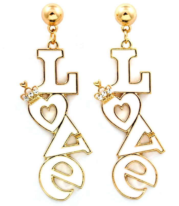Queen of Love Ohrstecker mit Kristallen