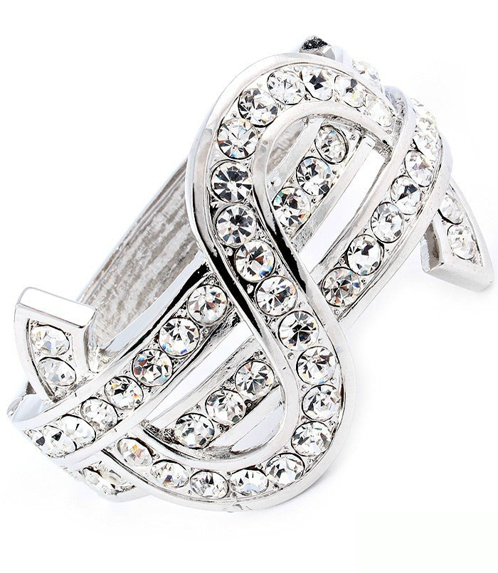 'Nicki Minaj'  Crystal Money Dollar Sign Hip Hop Bling Bracelet