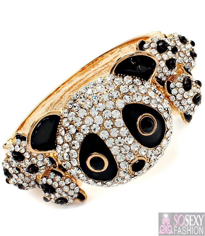 “Panda ” Crystal Studs Bracelet
