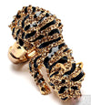 “Tiger” Adjustable Crystal Stud Ring