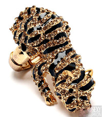 “Tiger” Adjustable Crystal Stud Ring