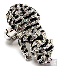 “Tiger” Adjustable Crystal Stud Ring