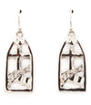 'Chapel'  Fish Hook Cross Earrings