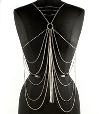 'LUISA'  CRYSTAL STUDS LAYERED  BODYCHAIN