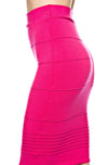 'HEIDI' BODYCON BANDAGE PENCIL SKIRT  - NAVY