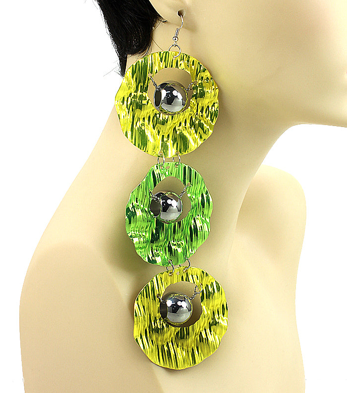 BASKETBALL WIVES FISH HOOK EARRING - YELLOW