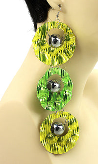 BASKETBALL WIVES FISH HOOK EARRING - YELLOW
