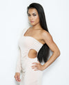 'EVE' ONE SHOULDER LONG SLEEVE DRESS
