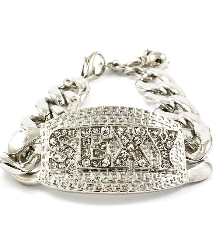 "SEXY" ARMBAND MIT KRISTALLBESATZ