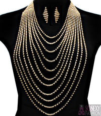 “Paris” Crystal Stud Necklace Set