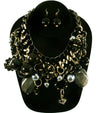 'Zara' Beaded Pearl Necklace and Earring Set