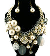 'Zara' Beaded Pearl Necklace and Earring Set