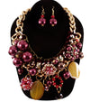 'Zara' Beaded Pearl Necklace and Earring Set