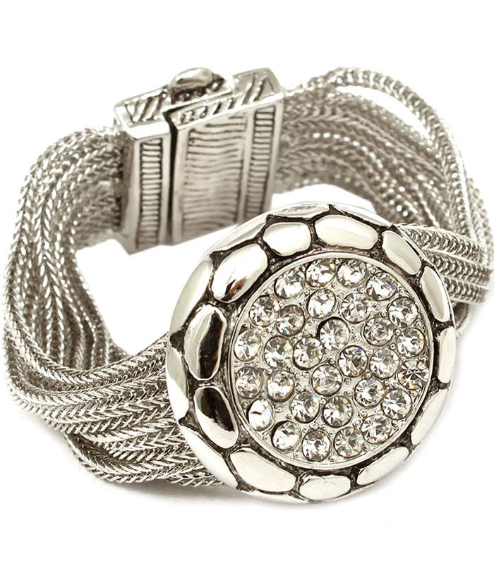 'Paris' Crystal Stones  Chain Bracelet