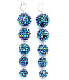 BasketBall Wives Fireball Crystal Studs Earring - Silver