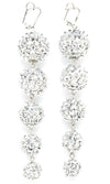 BasketBall Wives Fireball Crystal Studs Earring - Silver