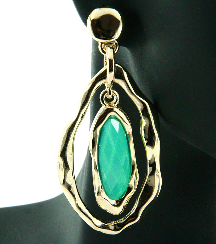 'Goddess' Dangle Oval Earring