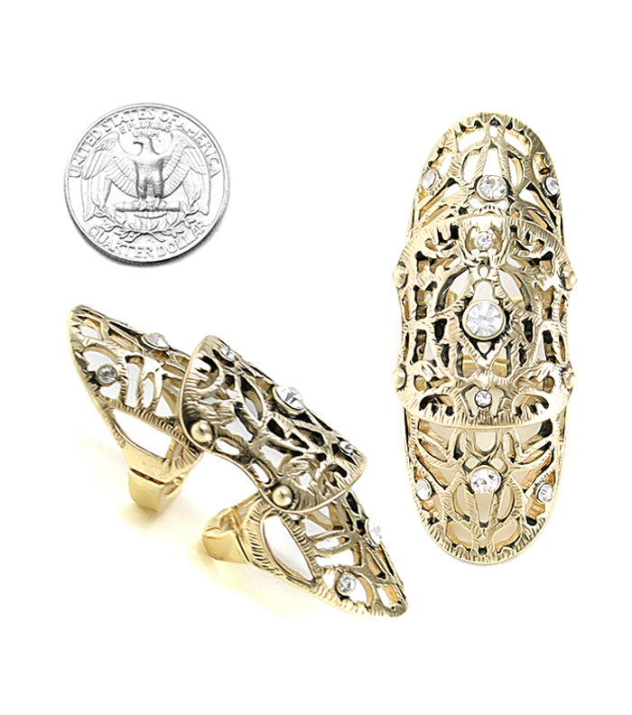 "Gaga" Stretch Crystal Bold Ring