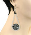 CRYSTAL MESH DROP EARRINGS