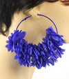 Basketball Wives Flower Hoop Earring - Orange