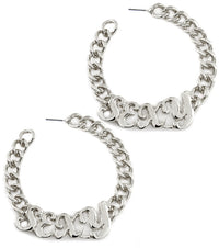 'SEXY' Chain HOOP EARRINGS