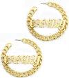 "Candy" Curb Chain HOOP EARRINGS