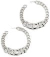 "RICH" Curb Chain HOOP EARRINGS