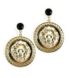 Lion Head Dangle Earrings