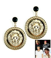 Lion Head Dangle Earrings