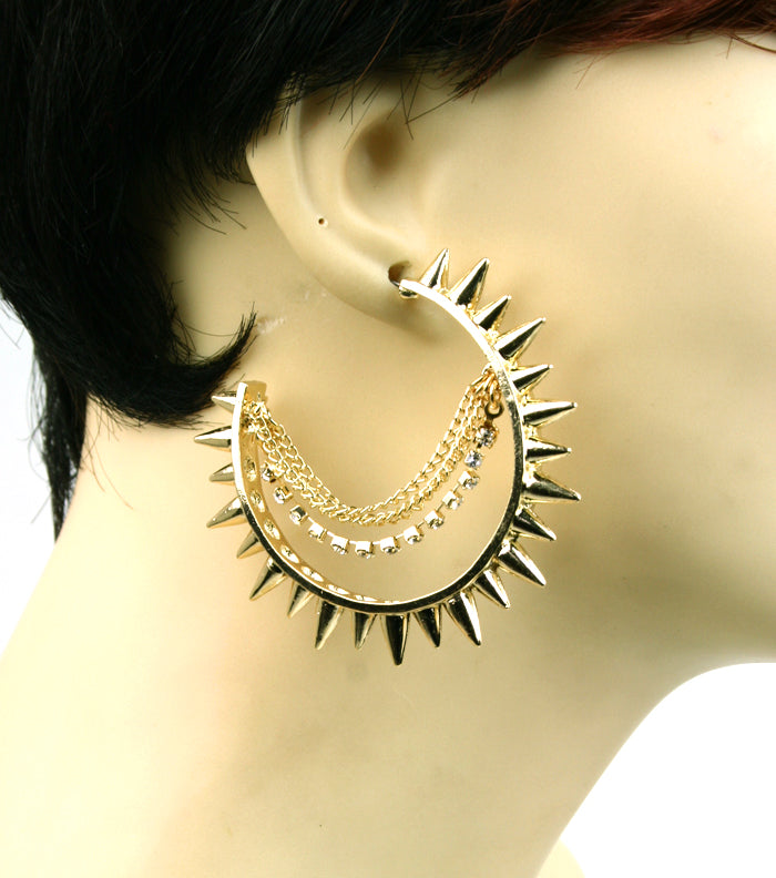 'GINA'  Crystal Spike  Earring