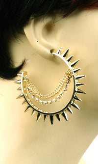 'GINA'  Crystal Spike  Earring