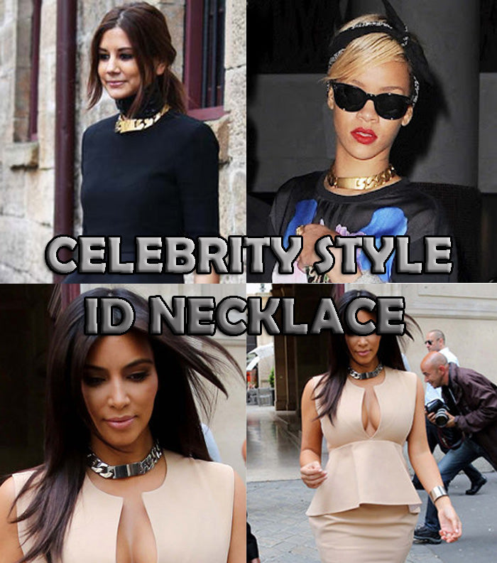 Urban Glam Bold Statement ID Necklace - Gold