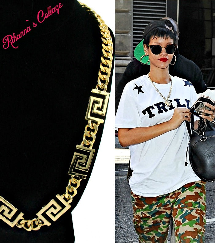 'Rihanna' Pattern Chain Necklace