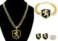 LION DESIGN  NECKLACE, BRACELET & EARRING SET