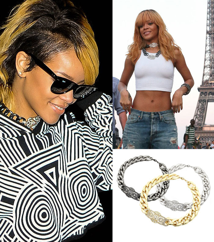 “RIHANNA”  ID CHAIN NECKLACE   - GOLD