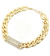 DESIGNER INSPIRED CRYSTAL ID NECKLACE