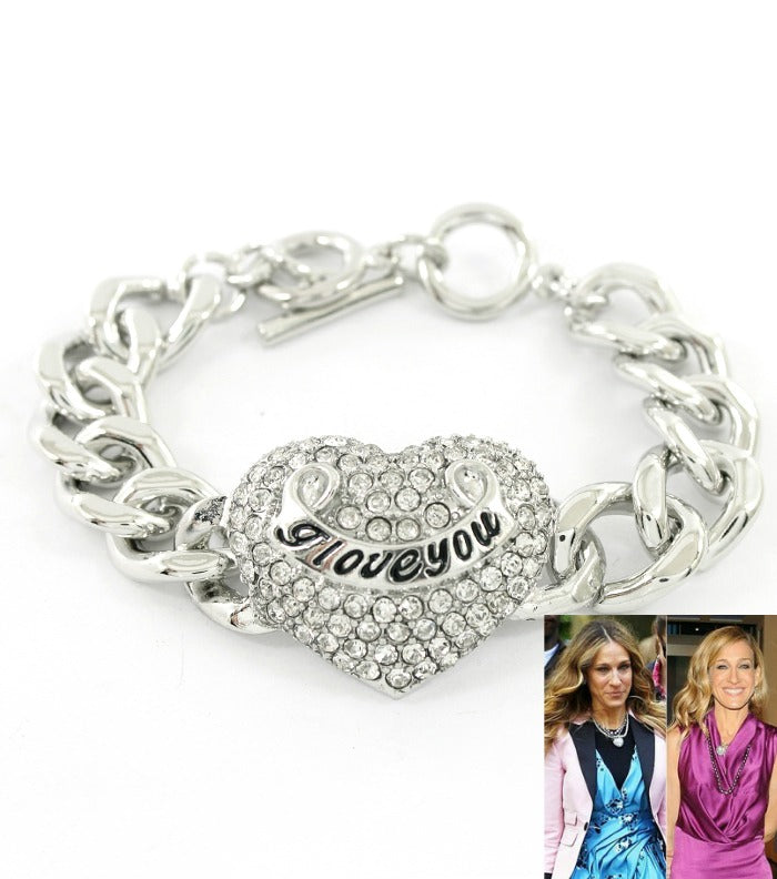 'KIM' Kristallherz Armband - GOLD