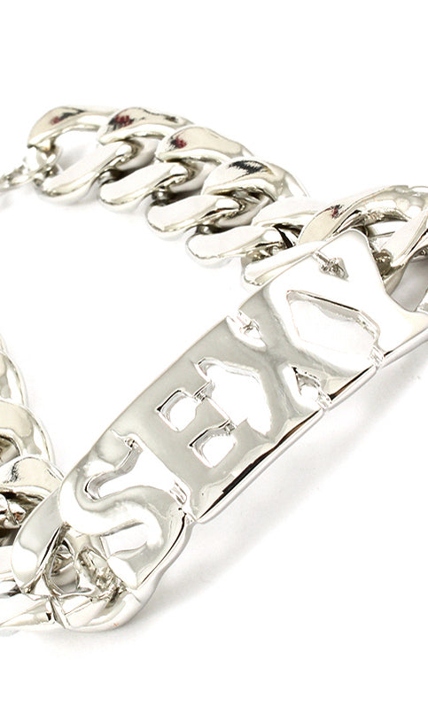 "SEXY" CURB CHAIN BRACELET