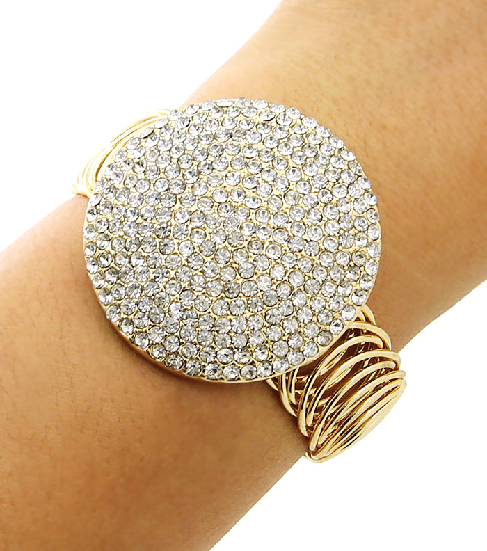 Round Statement Crystal  Bracelet
