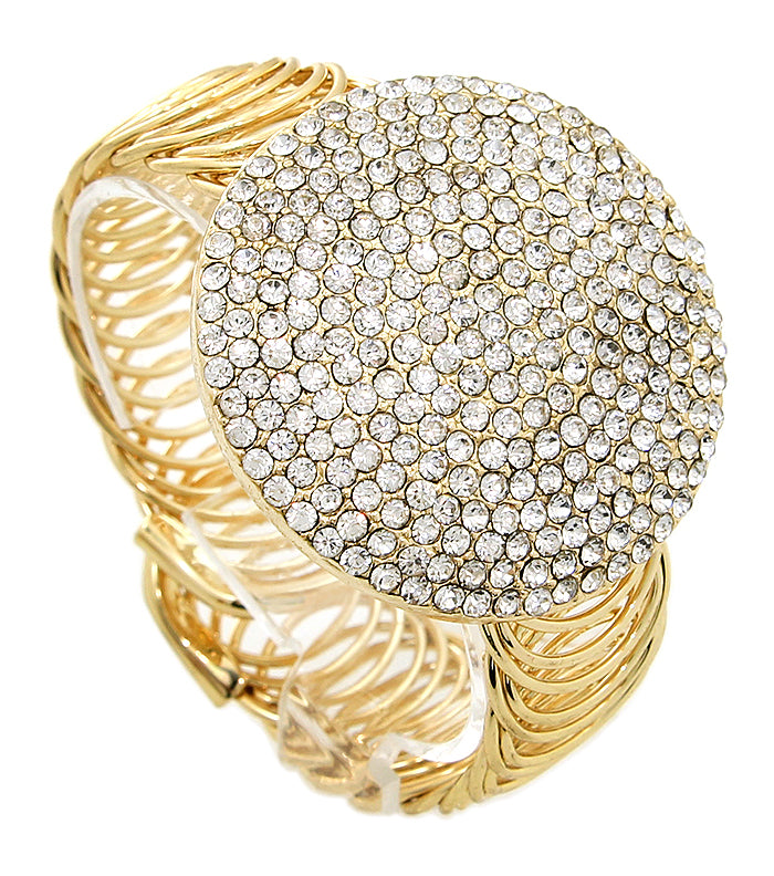 Round Statement Crystal  Bracelet