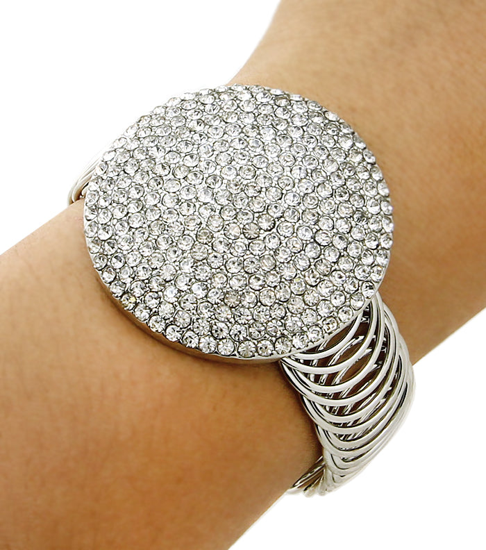 Round Statement Crystal  Bracelet