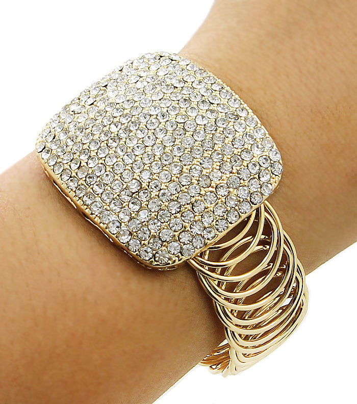 Crystal Square Statement Bracelet