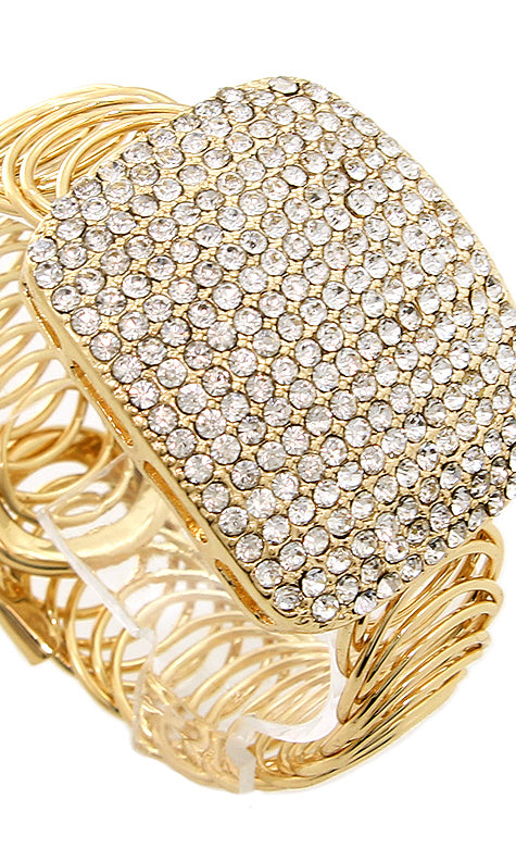 Crystal Square Statement Bracelet